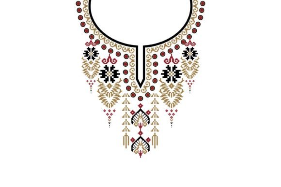 Beautiful Neckline Embroidery Pattern