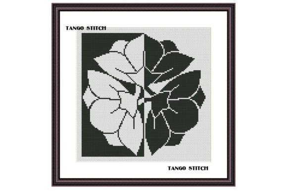 Black and White Flower Easy Embroidery