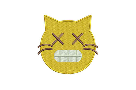 Grimacing Cat Emoji Embroidery Design Review