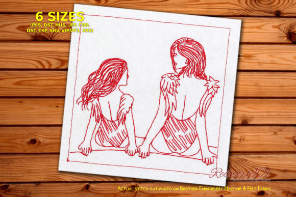 Mom and Daughter Redwork Embroidery: A Designer's Honest Review