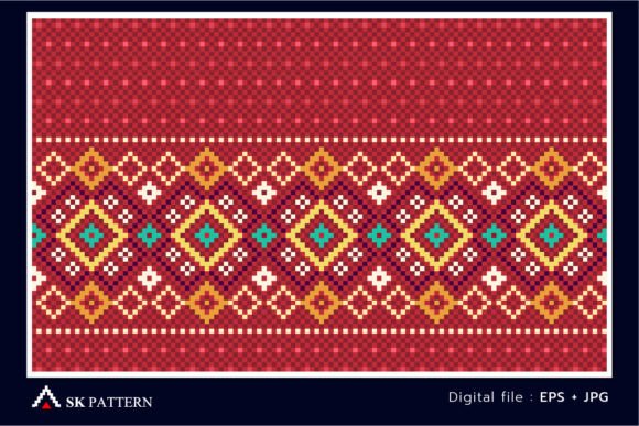 Vector Embroidery Pattern Background