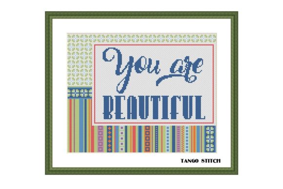 You Are Beautiful Card Cross Stitch – A Designer’s Craft Fair Review